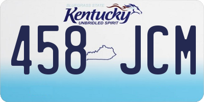 KY license plate 458JCM