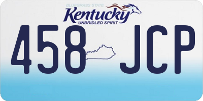 KY license plate 458JCP