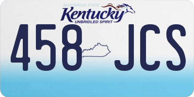 KY license plate 458JCS
