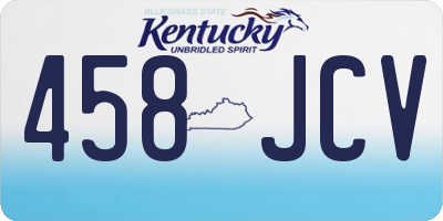 KY license plate 458JCV