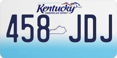 KY license plate 458JDJ