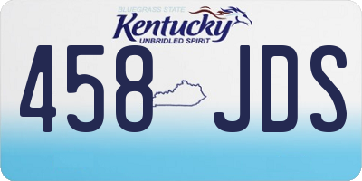 KY license plate 458JDS