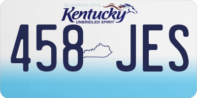 KY license plate 458JES