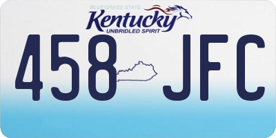 KY license plate 458JFC