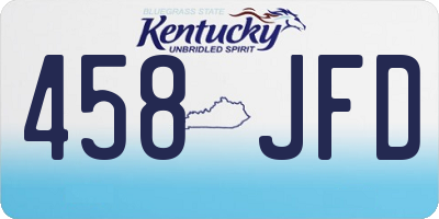 KY license plate 458JFD