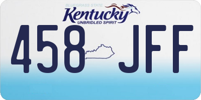 KY license plate 458JFF