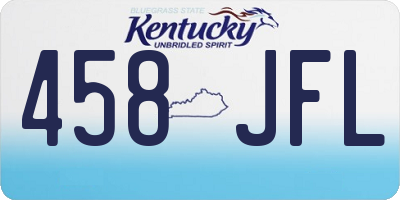 KY license plate 458JFL