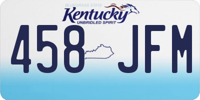 KY license plate 458JFM