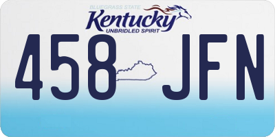 KY license plate 458JFN