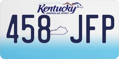 KY license plate 458JFP