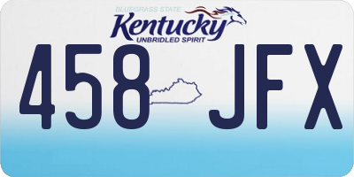 KY license plate 458JFX