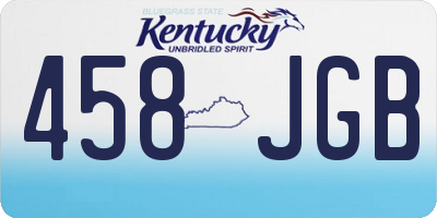 KY license plate 458JGB