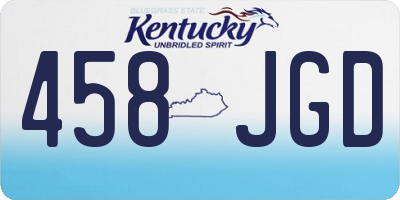 KY license plate 458JGD