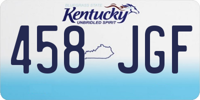 KY license plate 458JGF