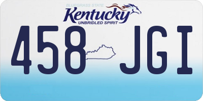 KY license plate 458JGI