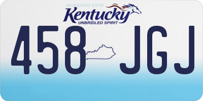 KY license plate 458JGJ
