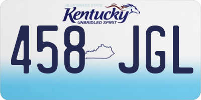 KY license plate 458JGL