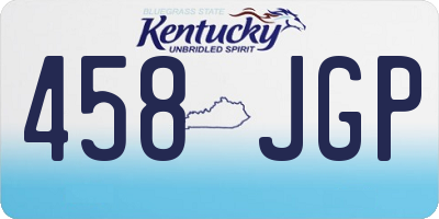 KY license plate 458JGP