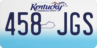 KY license plate 458JGS