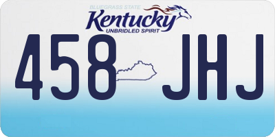 KY license plate 458JHJ
