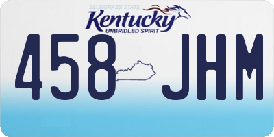 KY license plate 458JHM