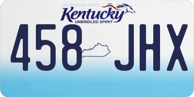 KY license plate 458JHX