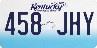 KY license plate 458JHY