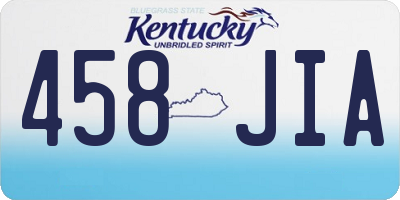 KY license plate 458JIA