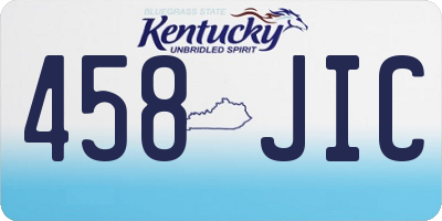 KY license plate 458JIC
