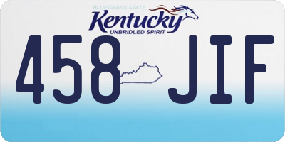KY license plate 458JIF