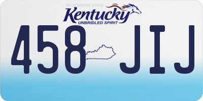 KY license plate 458JIJ