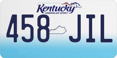 KY license plate 458JIL