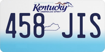 KY license plate 458JIS