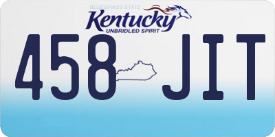 KY license plate 458JIT