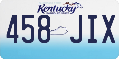 KY license plate 458JIX