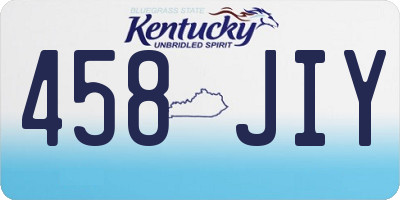 KY license plate 458JIY