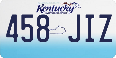 KY license plate 458JIZ