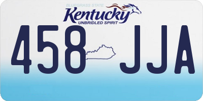 KY license plate 458JJA