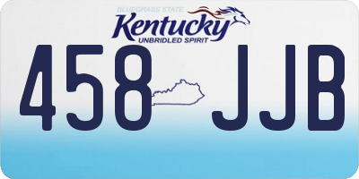 KY license plate 458JJB
