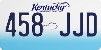 KY license plate 458JJD