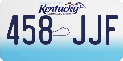 KY license plate 458JJF