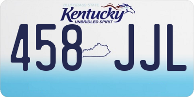 KY license plate 458JJL
