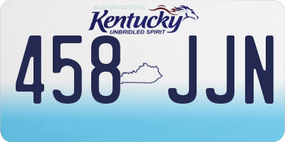 KY license plate 458JJN