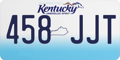 KY license plate 458JJT