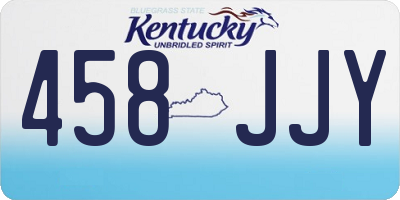 KY license plate 458JJY