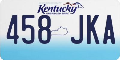 KY license plate 458JKA