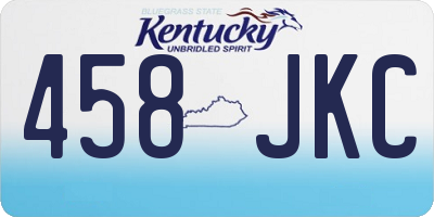 KY license plate 458JKC