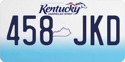 KY license plate 458JKD