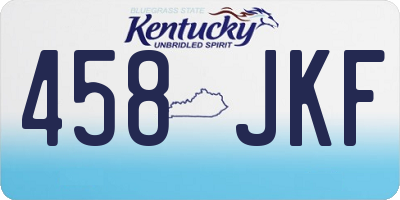 KY license plate 458JKF