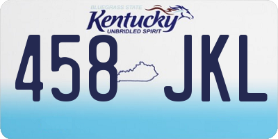 KY license plate 458JKL